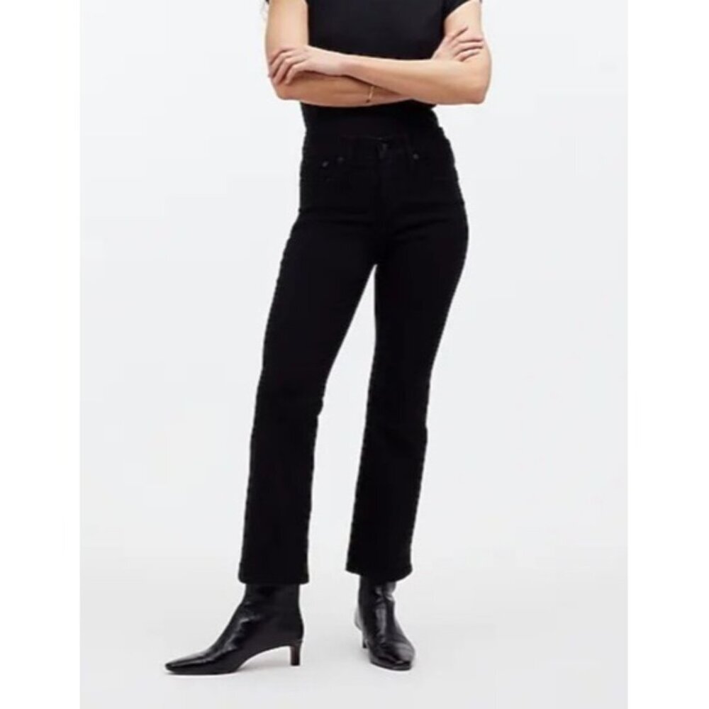 Madewell Kick Out‎ Crop Flare Jeans black sz 33